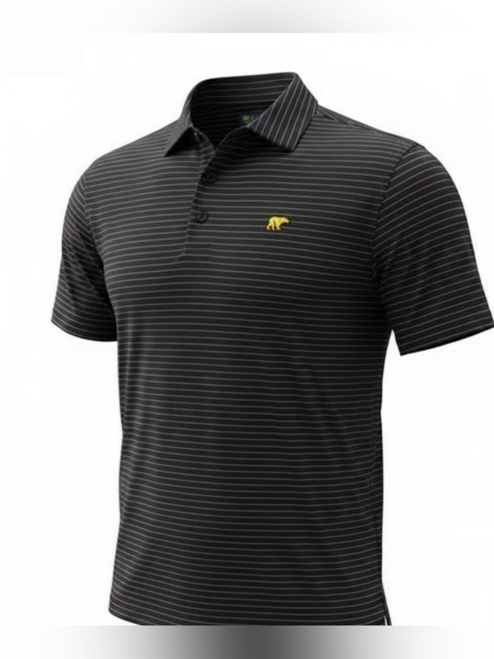 Jack Nicklaus Black/White Striped Golf Polo XL